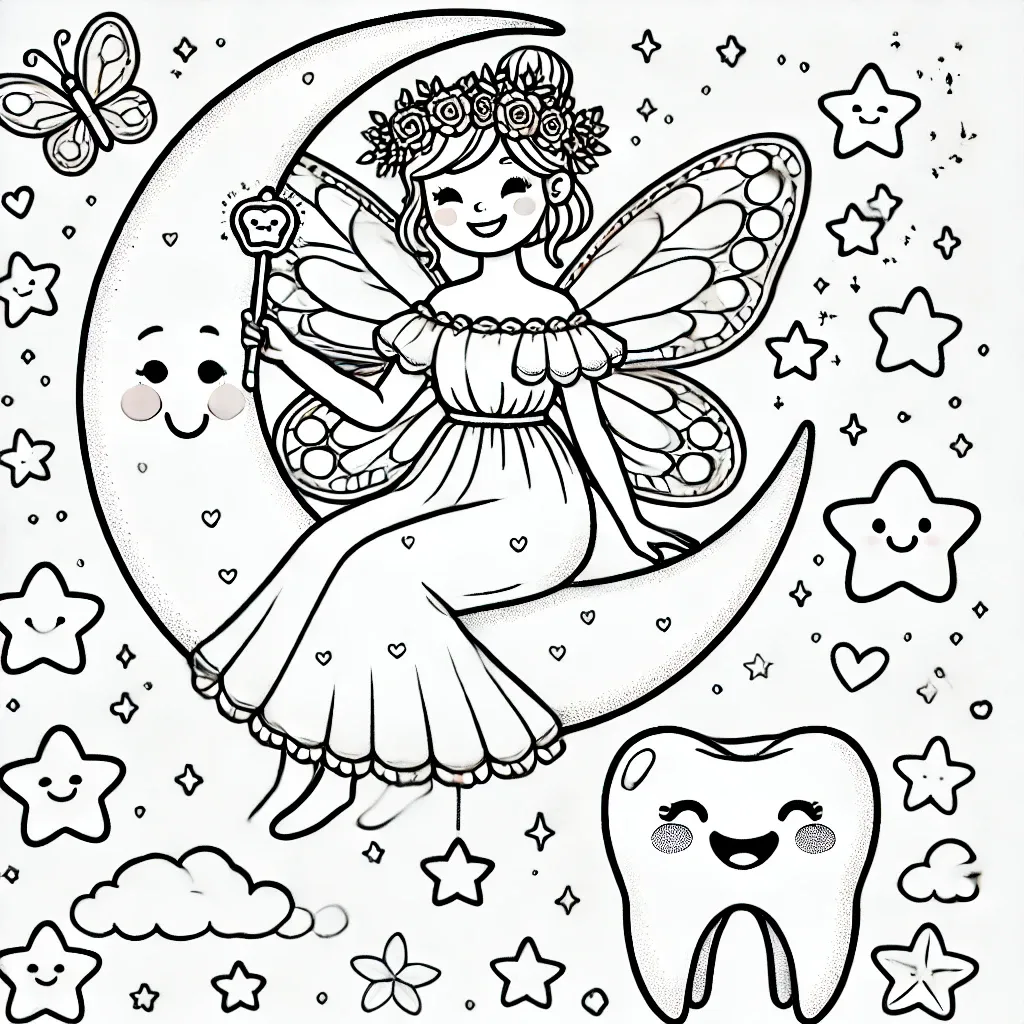 Die Träumerische Zahnfee auf dem Mond