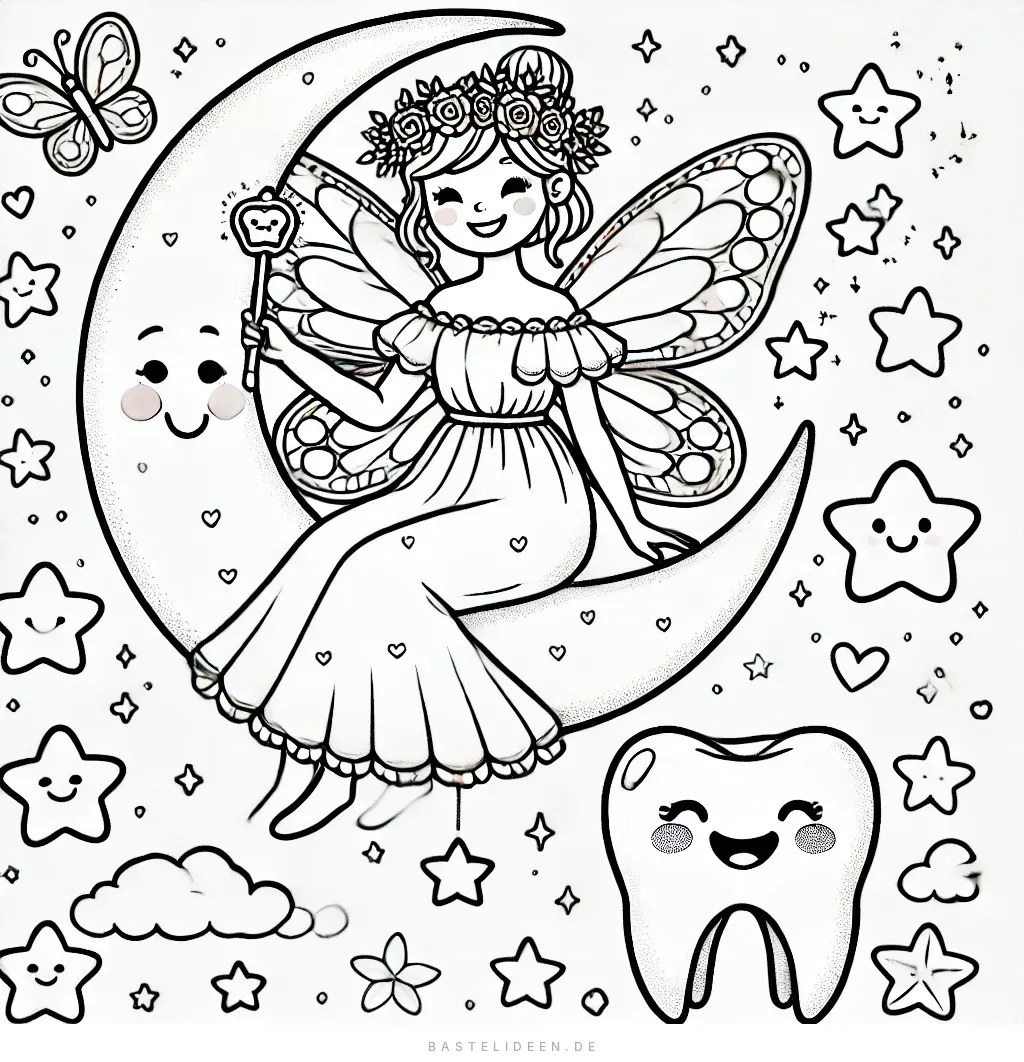 Die Träumerische Zahnfee auf dem Mond