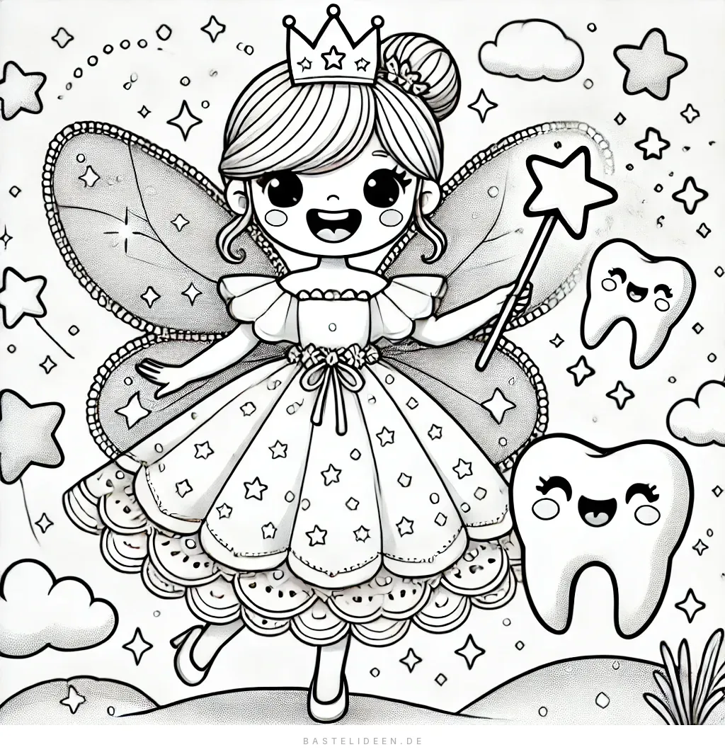 Das Zahnfee Ausmalbild