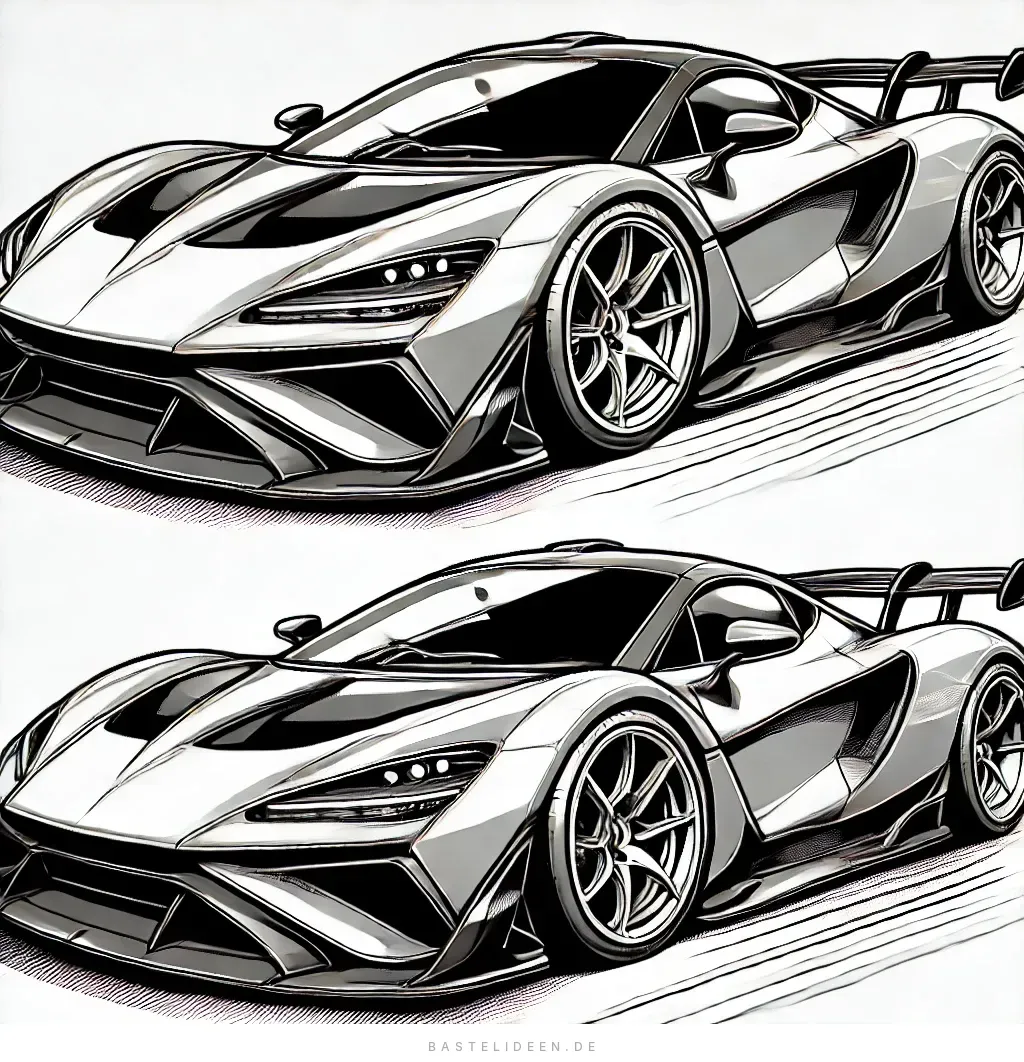 Zwei elegante Rennwagen im Vergleich