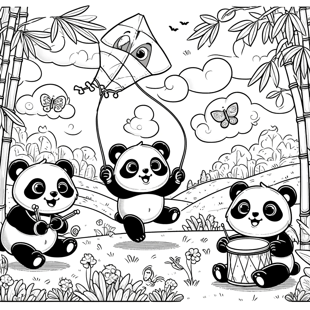 Panda Ausmalbilder